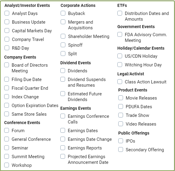 Event Type Breakdown